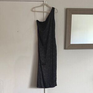 Lulu's Chic Black One-Shoulder Dress